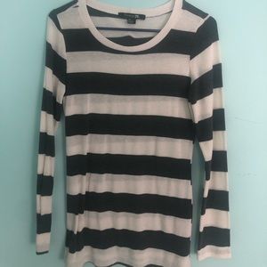long sleeve striped sweater.